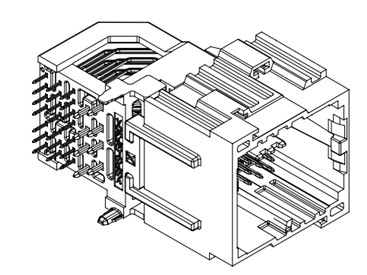 替代Molex公头侧插座：STAK50H MOD HDR 12/ 25/28 RA SOLDER SINGLE BAY